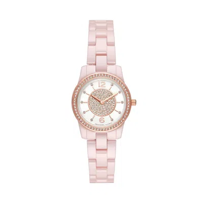 Michael Kors Runway Mk6622 Women's Pink-tone Quartz 28mm Watch In Pink