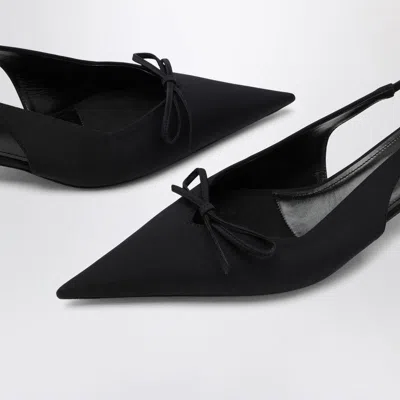 Shop Balenciaga Slingback With Bow In Black