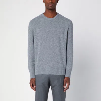 Shop Thom Browne Sweater With Tricolour Detail In Grey