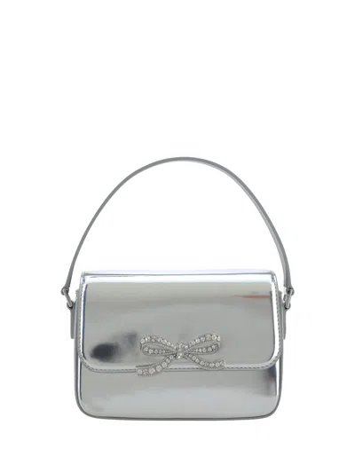 Shop Self-portrait Micro Bag In Silver