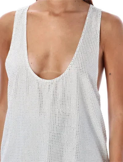 Retroféte Retrofête Whitney Crystal Tank Top In White