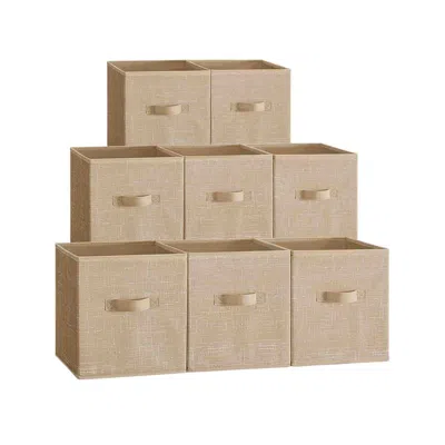Breebe Set Of 8 Storage Cubes S Sand Beige