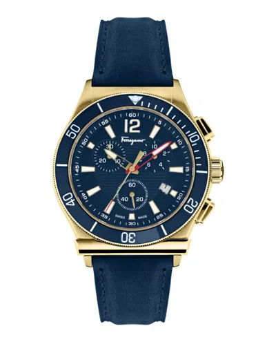 Ferragamo 1898 Sport Strap Watch In Blue