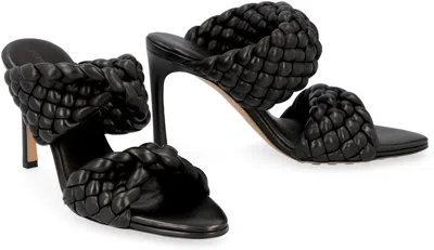 Shop Bottega Veneta Bv Curve Leather Mules In Black