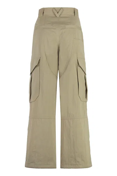 Bottega Veneta Cotton-blend Cargo Trousers In Beige