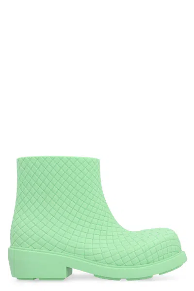 Bottega Veneta Woman Ankle Boots Light Green Size 8 Rubber In Green