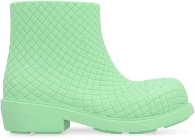 Bottega Veneta Woman Ankle Boots Light Green Size 8 Rubber In Green