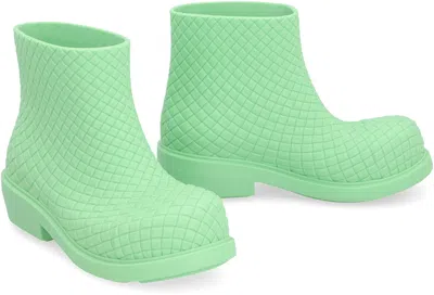 Bottega Veneta Woman Ankle Boots Light Green Size 8 Rubber In Green