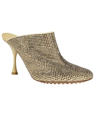 Bottega Veneta Sparkle Dot Sock Mule In Beige