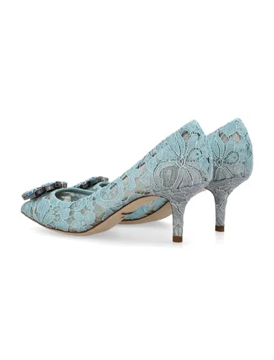 Shop Dolce & Gabbana Bellucci Brooch Pump In Acqua