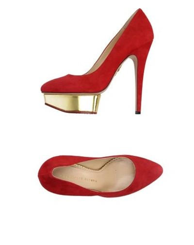 Shop Charlotte Olympia Court In Red