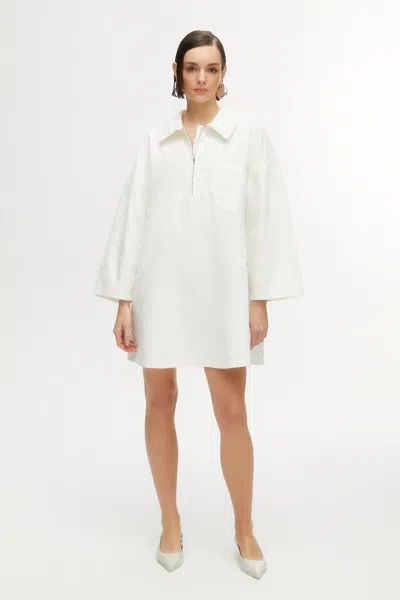 Nocturne Oversized Denim Dress In White