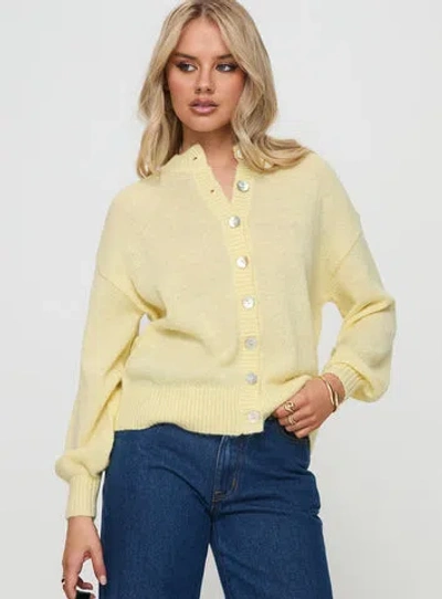 Princess Polly Sunbeam Cardigan In Yellow