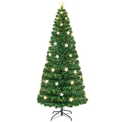 Hivvago Prelit Fiber Optic Christmas Tree With Warm White Lights-6 Ft