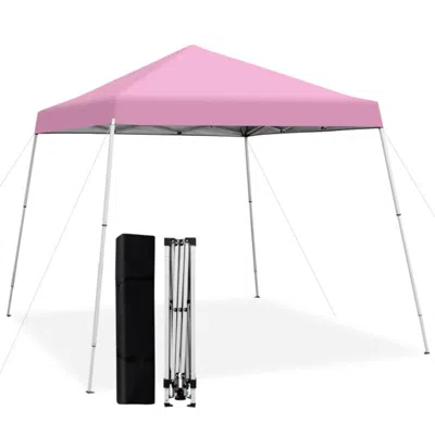 Hivvago 10 X 10 Feet Outdoor Instant Pop-up Canopy With Carrying Bag-blue