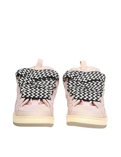 Shop Lanvin Leather Sneakers In Pink