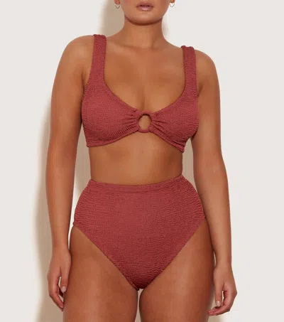 Hunza G Nadine Bikini In Metallic Rosewood