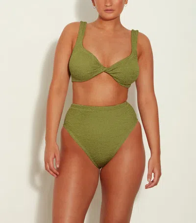 Hunza G Jamie Bikini Metallic Moss In Metallic Moss