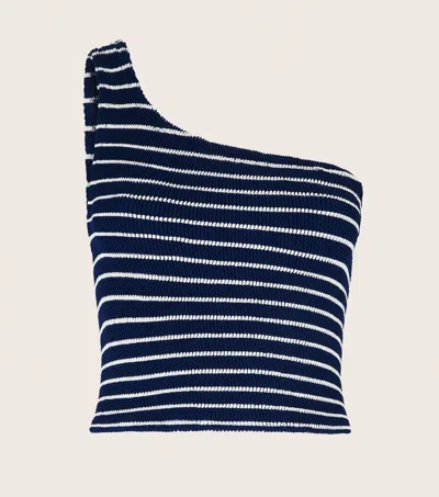 Shop Hunza G Neoma Top In Navy/white