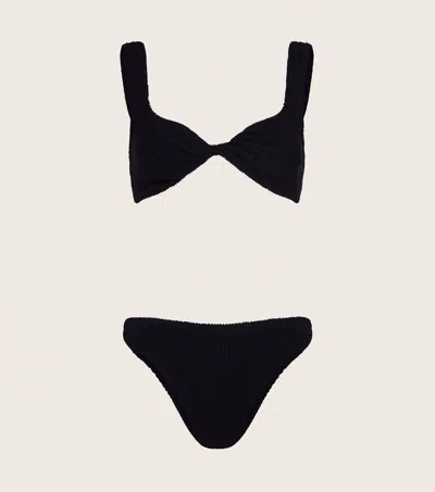Hunza G Juno Crinkled Bikini Set In Black
