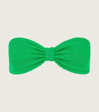Hunza G Jean Bikini Top In Emerald