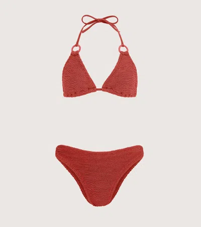 Hunza G Eva Bikini In Metallic Rosewood