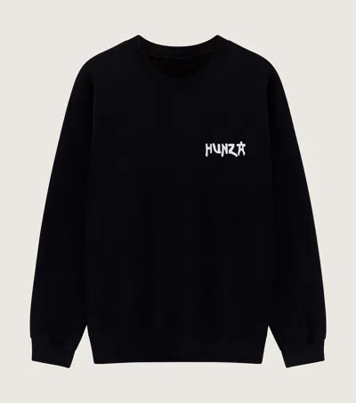 Hunza G 80s Logo Sweatshirt In Black