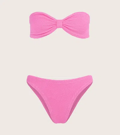 Shop Hunza G Coverage Jean Bikini In Bubblegum