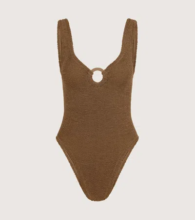 Hunza G Celine Swim In Metallic Cocoa