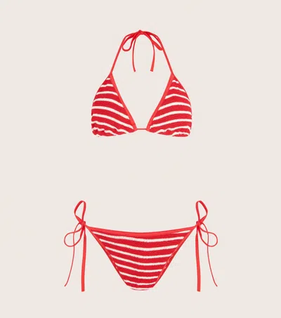 Hunza G Gina Bikini In Red/white