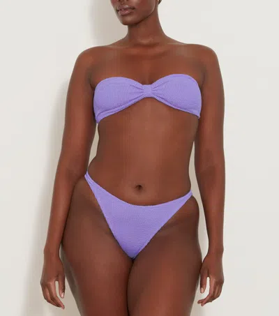 Hunza G Jean Crinkle-finish Bikini In Lilac