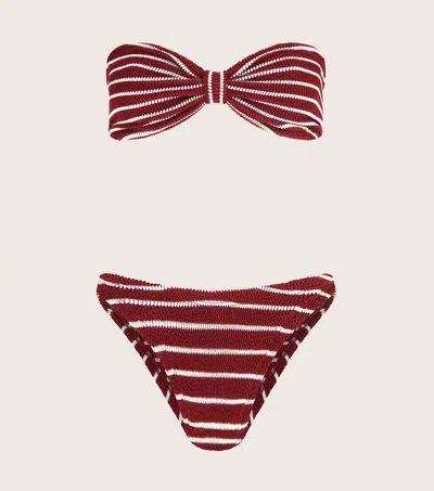 Hunza G Jean Bikini In Wine/white