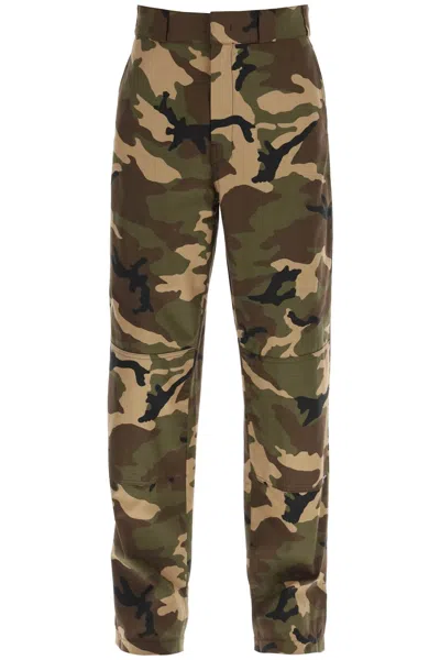 Palm Angels Camouflage-print Wide-leg Trousers In Multicolor