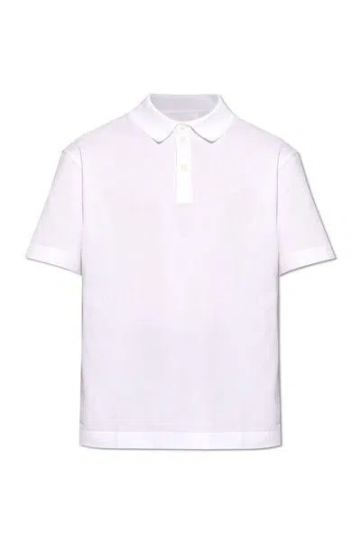 Givenchy 4g Embroidered Short-sleeved Polo Shirt In White