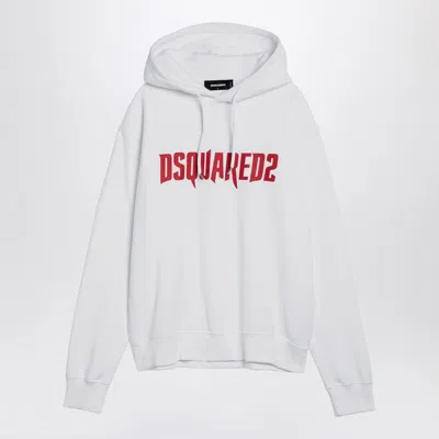 Dsquared2 Logo-printed Hooded Sweatshirt In White