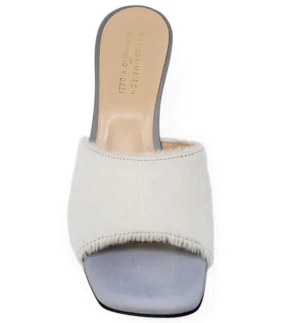 Shop Madison Maison White Calf Hair Heel Mule In 37.5