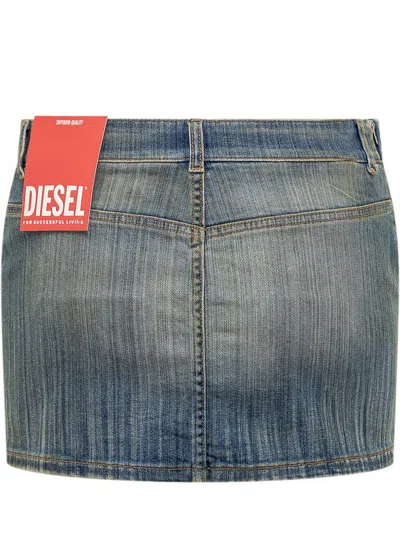 Shop Diesel De-ron-s2 Skirt In Blue