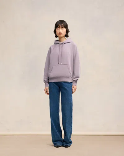 Ami Alexandre Mattiussi Ami De Coeur Hoodie Purple In Lilac
