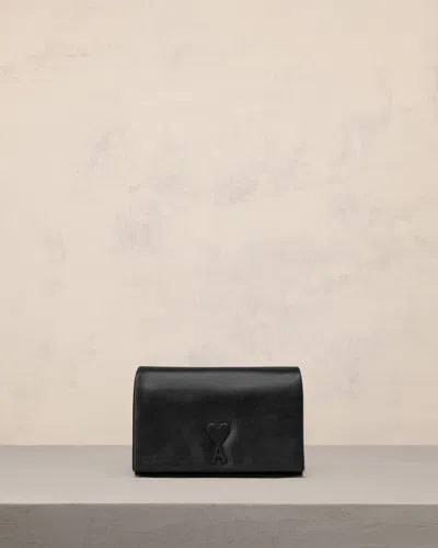 Ami Alexandre Mattiussi Voulez-vous Wallet Strap Black Unisex