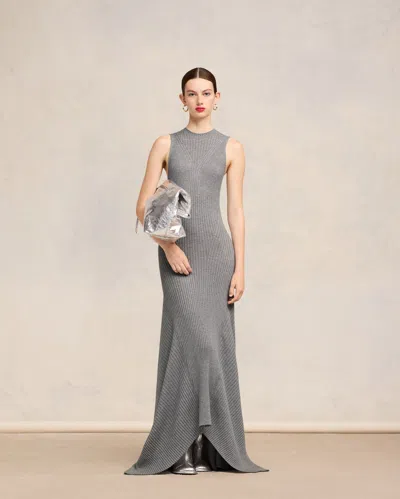 Shop Ami Alexandre Mattiussi Godet Dress Grey