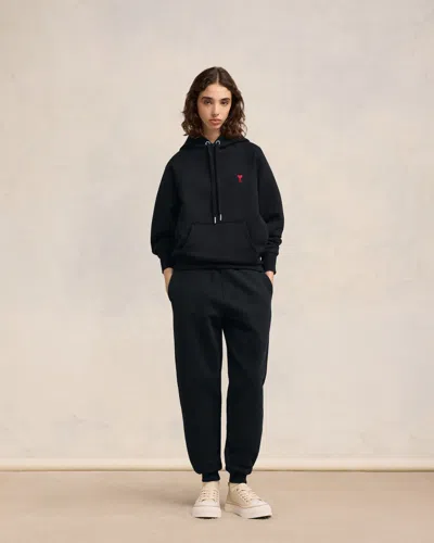 Ami Alexandre Mattiussi Ami Black Cotton Hoodie