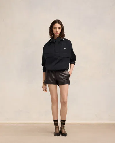 Ami Alexandre Mattiussi Hooded  Windbreaker Black Unisex