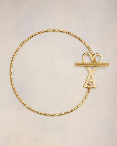 Ami Alexandre Mattiussi Ami De Coeur Chain Bracelet Gold