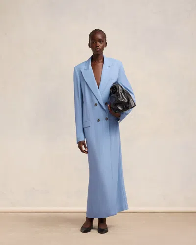 Shop Ami Alexandre Mattiussi Coat Dress Blue