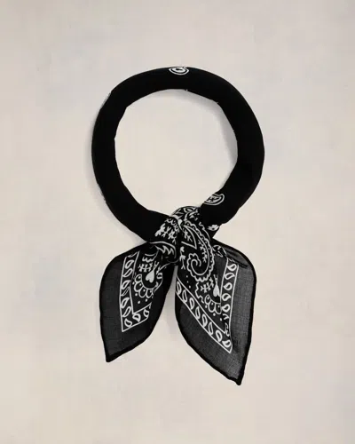 Shop Ami Alexandre Mattiussi Ami De Coeur Bandana Scarf Black