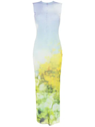 Shop Acne Studios Printed Long Dress