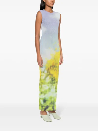 Acne Studios Long Dress Ombré Print