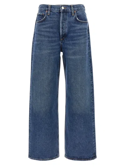 Agolde Harper Jeans Mid Rise Relaxed Straight Jeans Echo