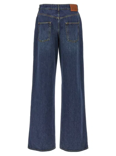 Alexander Mcqueen Mcqueen Indigo Wide-leg Denim Jeans In Blue