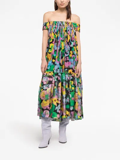 Az Factory With Lutz Huelle Off Shoulder Midi Dress